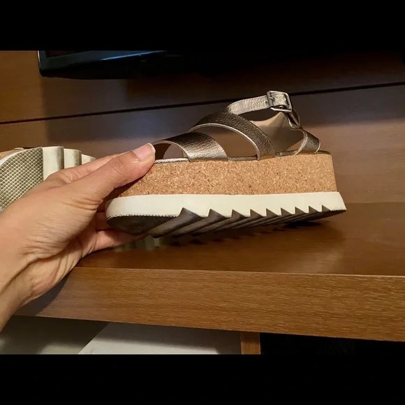 Steven By Steve Madden Metallic Sandals - Picture 4 of 5